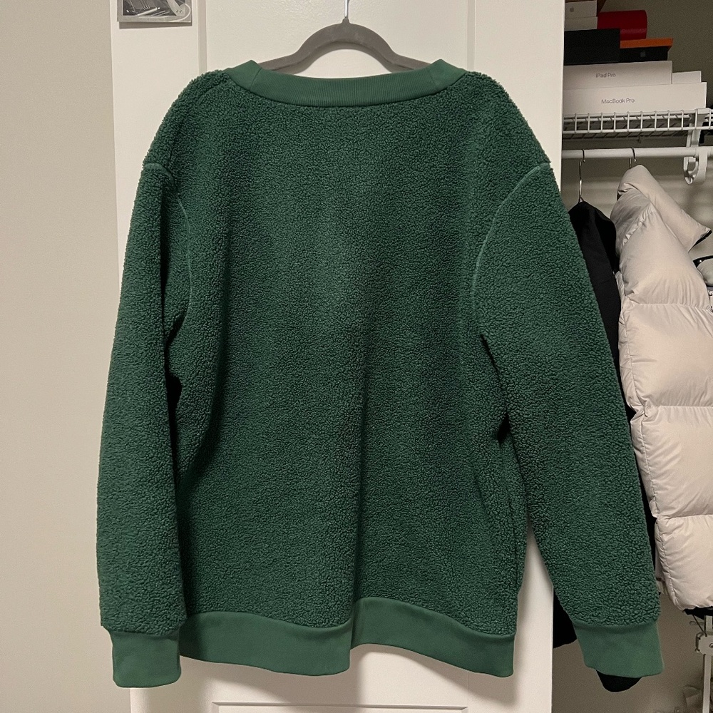 COS green cardigan